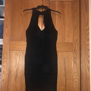 Black Bodycon Dress with Bow